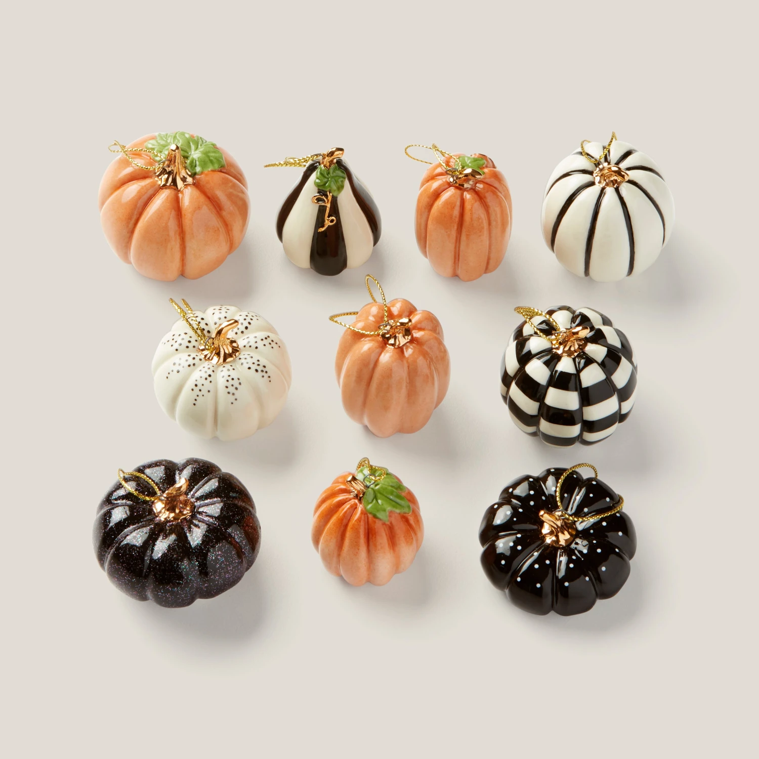 Lenox Mini Pumpkin 10-Piece Ornament Set 3 Lenox Mini Pumpkin 10-Piece Ornament Set