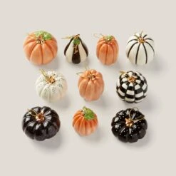 Lenox Mini Pumpkin 10-Piece Ornament & Tree Set 8 Lenox Mini Pumpkin 10-Piece Ornament & Tree Set -Lenox 889140 w10 37353d2c 7f88 4785 a0c9 cfbb85abb86b