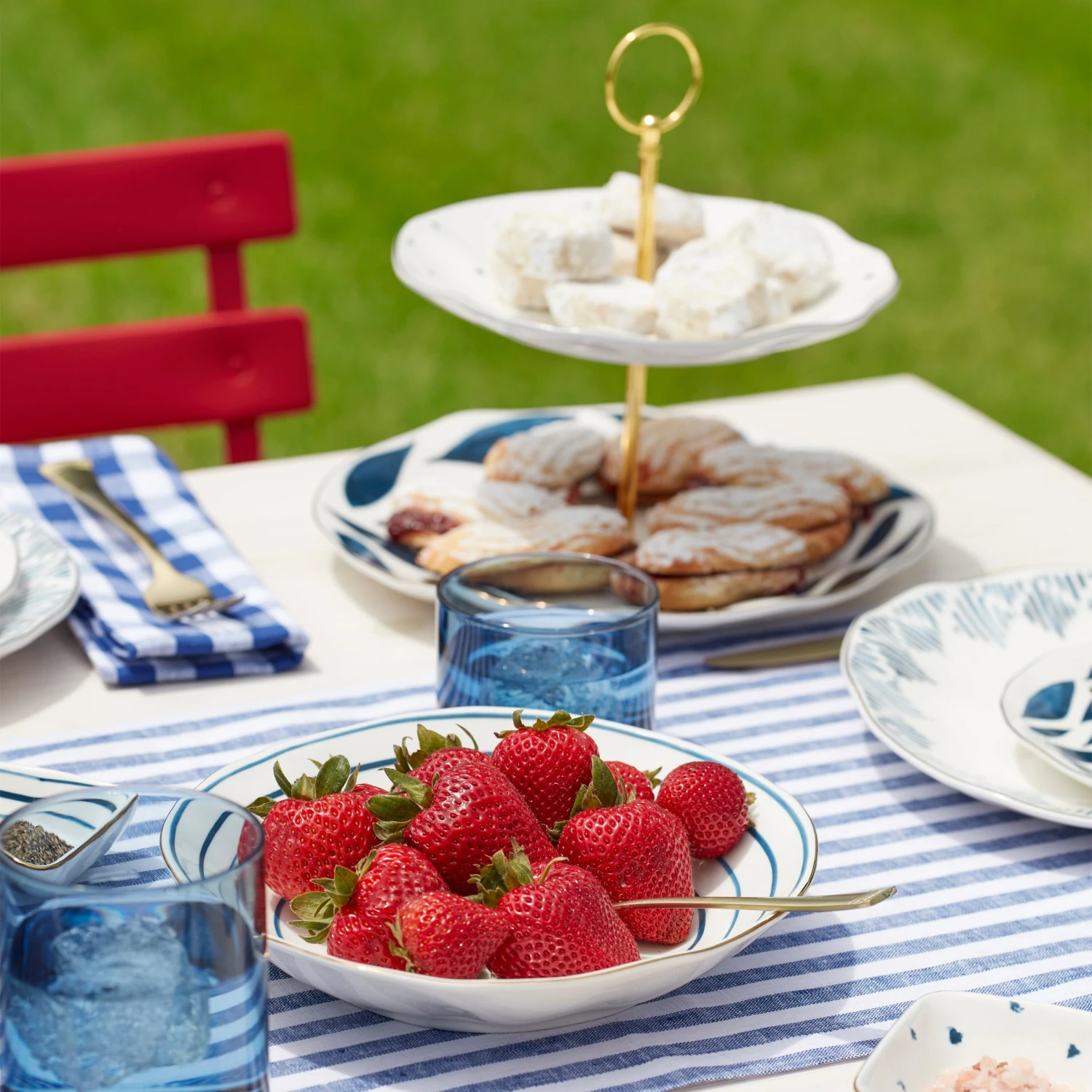 Lenox Blue Bay 2-Tiered Server 6 Lenox Blue Bay 2-Tiered Server - Image 4