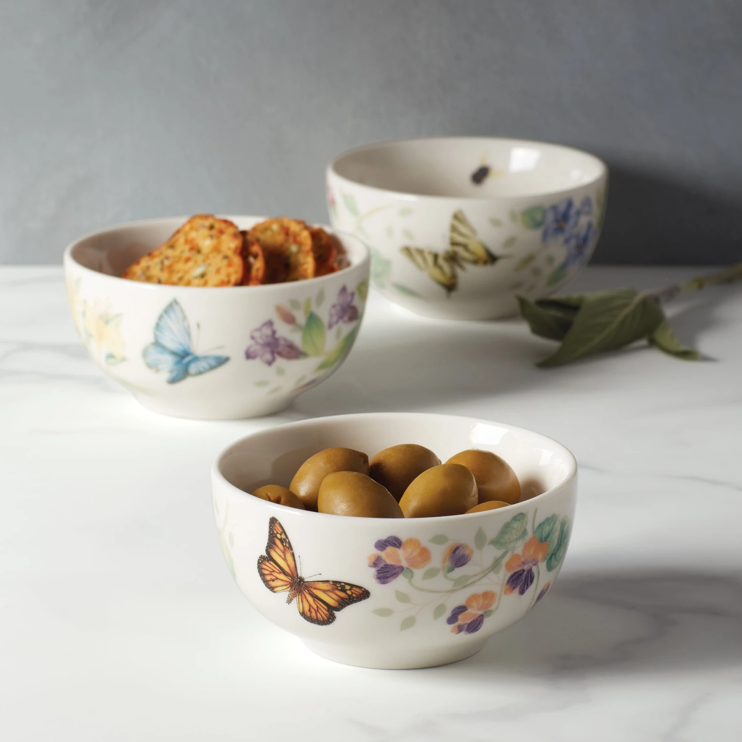 Lenox Butterfly Meadow Kitchen 3-Piece Mini Bowl Set 5 Lenox Butterfly Meadow Kitchen 3-Piece Mini Bowl Set - Image 3