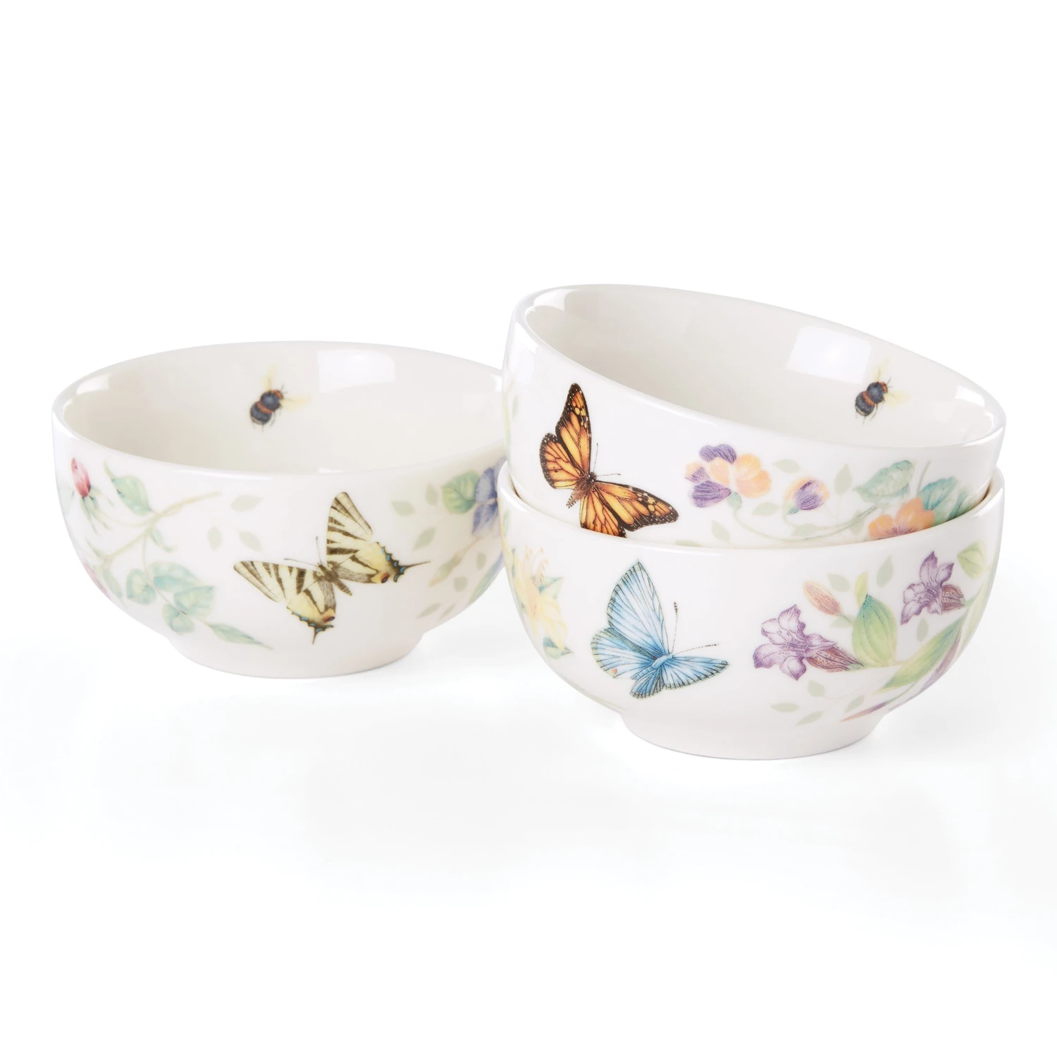 Lenox Butterfly Meadow Kitchen 3-Piece Mini Bowl Set 3 Lenox Butterfly Meadow Kitchen 3-Piece Mini Bowl Set