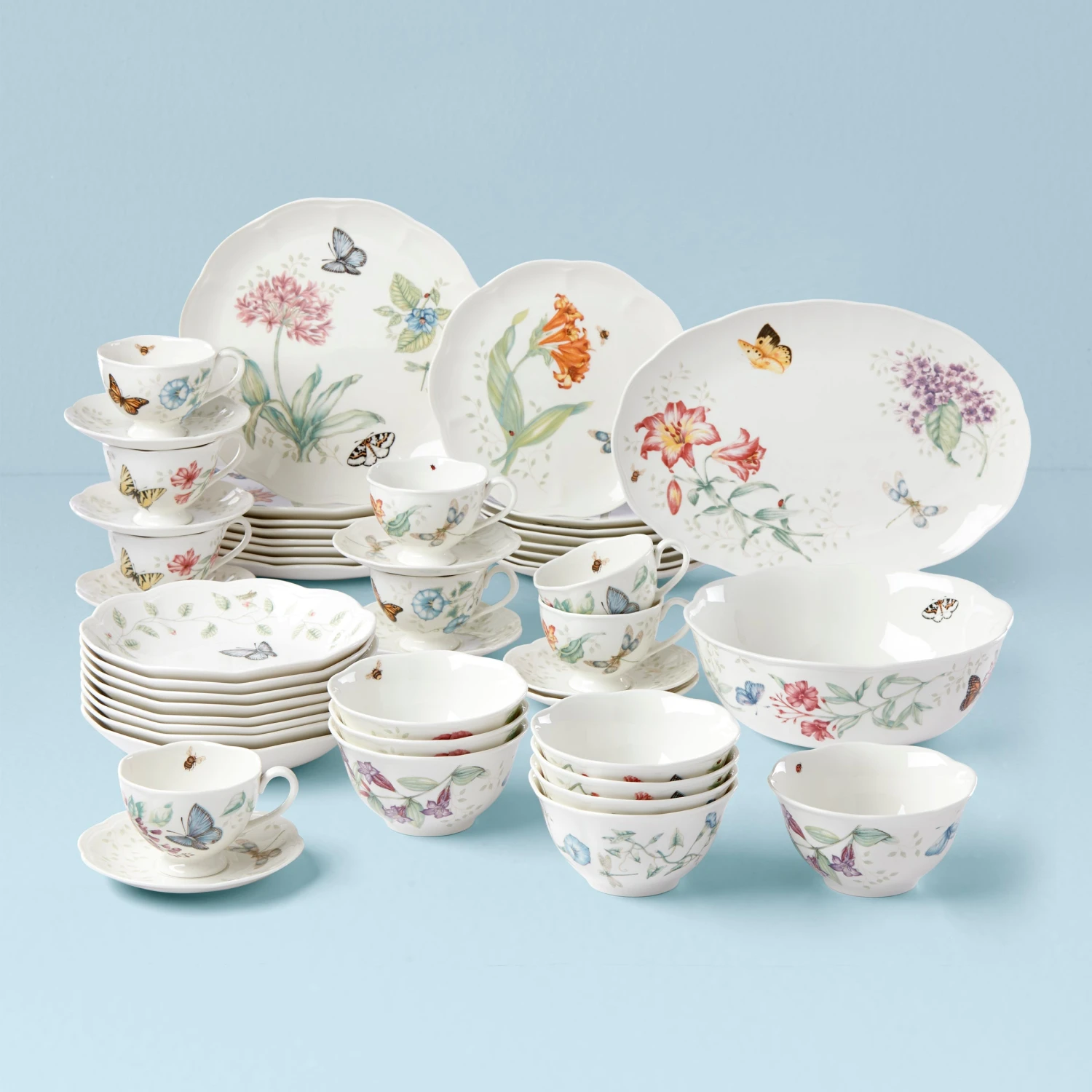 Lenox Butterfly Meadow 50-Piece Dinnerware Set 3 Lenox Butterfly Meadow 50-Piece Dinnerware Set