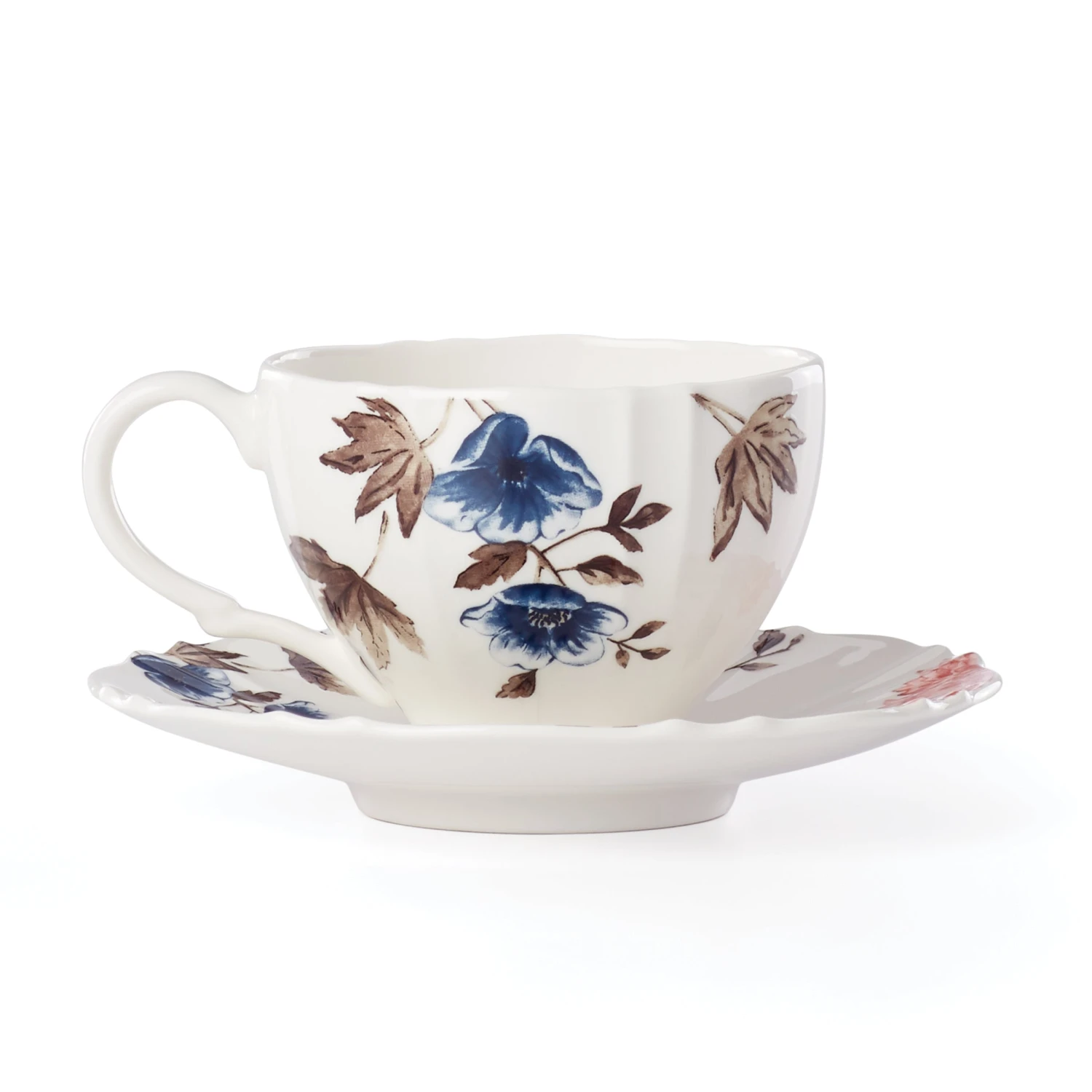 Lenox Sprig & Vine Teacup & Saucer 6 Lenox Sprig & Vine Teacup & Saucer - Image 4