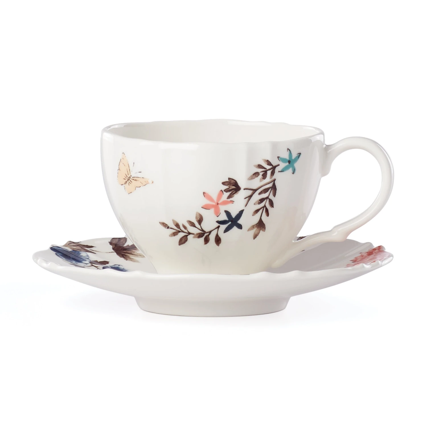 Lenox Sprig & Vine Teacup & Saucer 7 Lenox Sprig & Vine Teacup & Saucer - Image 5