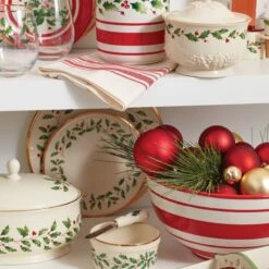 Lenox Holiday Handpaint Stripe Mixing Bowl 9 Lenox Holiday Handpaint Stripe Mixing Bowl -Lenox 890773 w11