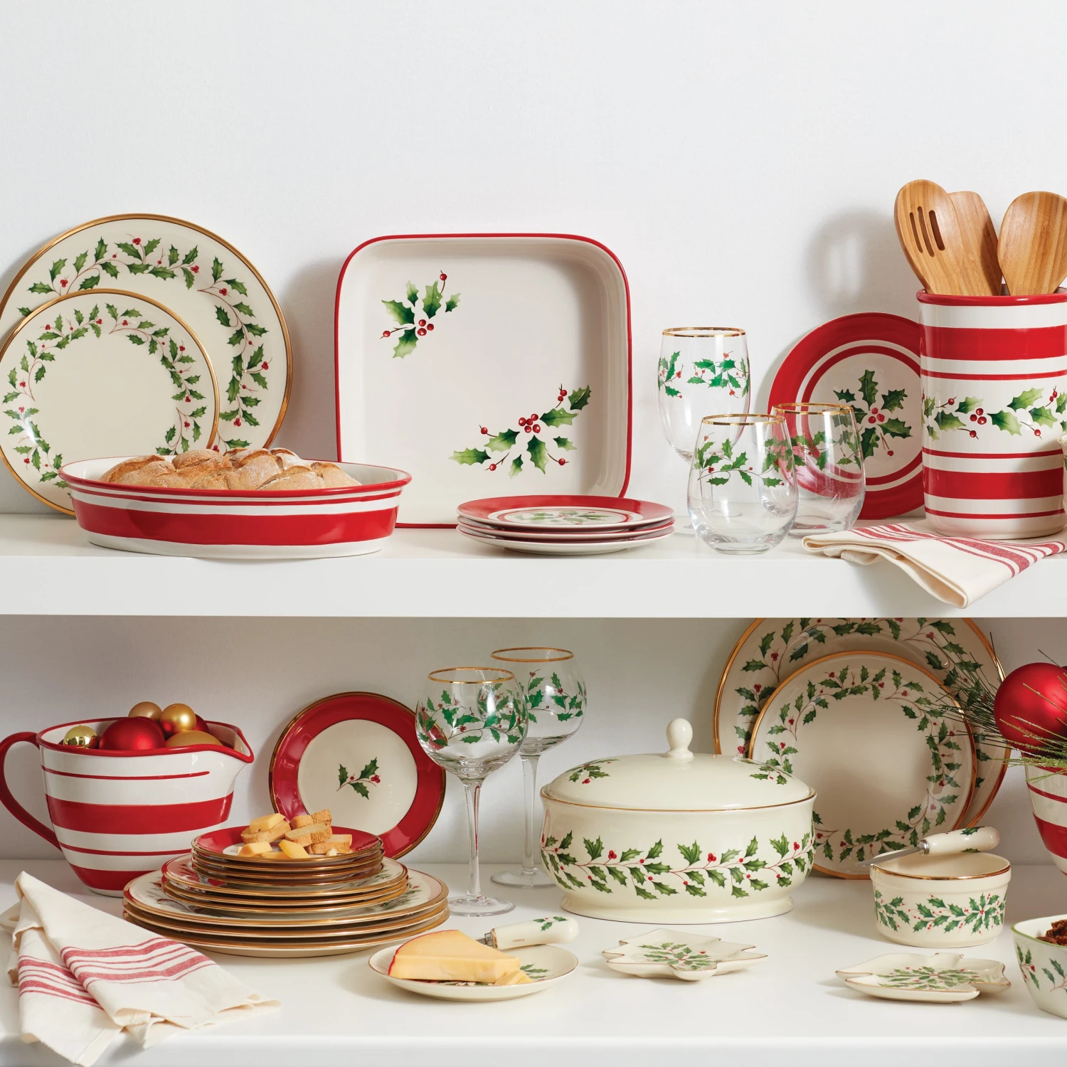 Lenox Holiday Handpaint Stripe Oval Dish 4 Lenox Holiday Handpaint Stripe Oval Dish - Image 2