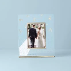 Lenox Opal Innocence Flourish Glass Picture Frame