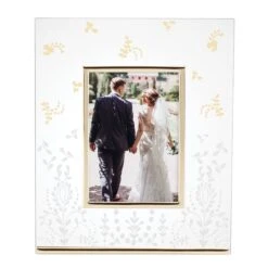 Lenox Opal Innocence Flourish Glass Picture Frame 7 Lenox Opal Innocence Flourish Glass Picture Frame -Lenox 890862 wHR