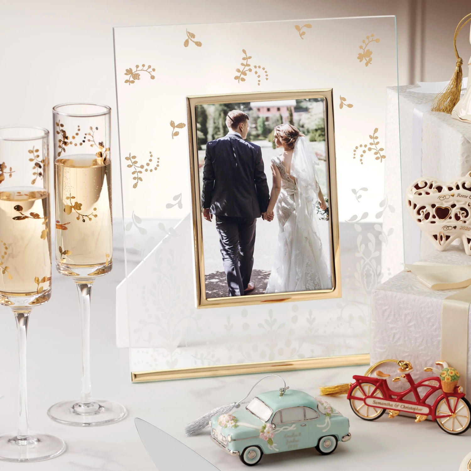 Lenox Opal Innocence Flourish 2-Piece Toasting Flute Set 5 Lenox Opal Innocence Flourish 2-Piece Toasting Flute Set - Image 3