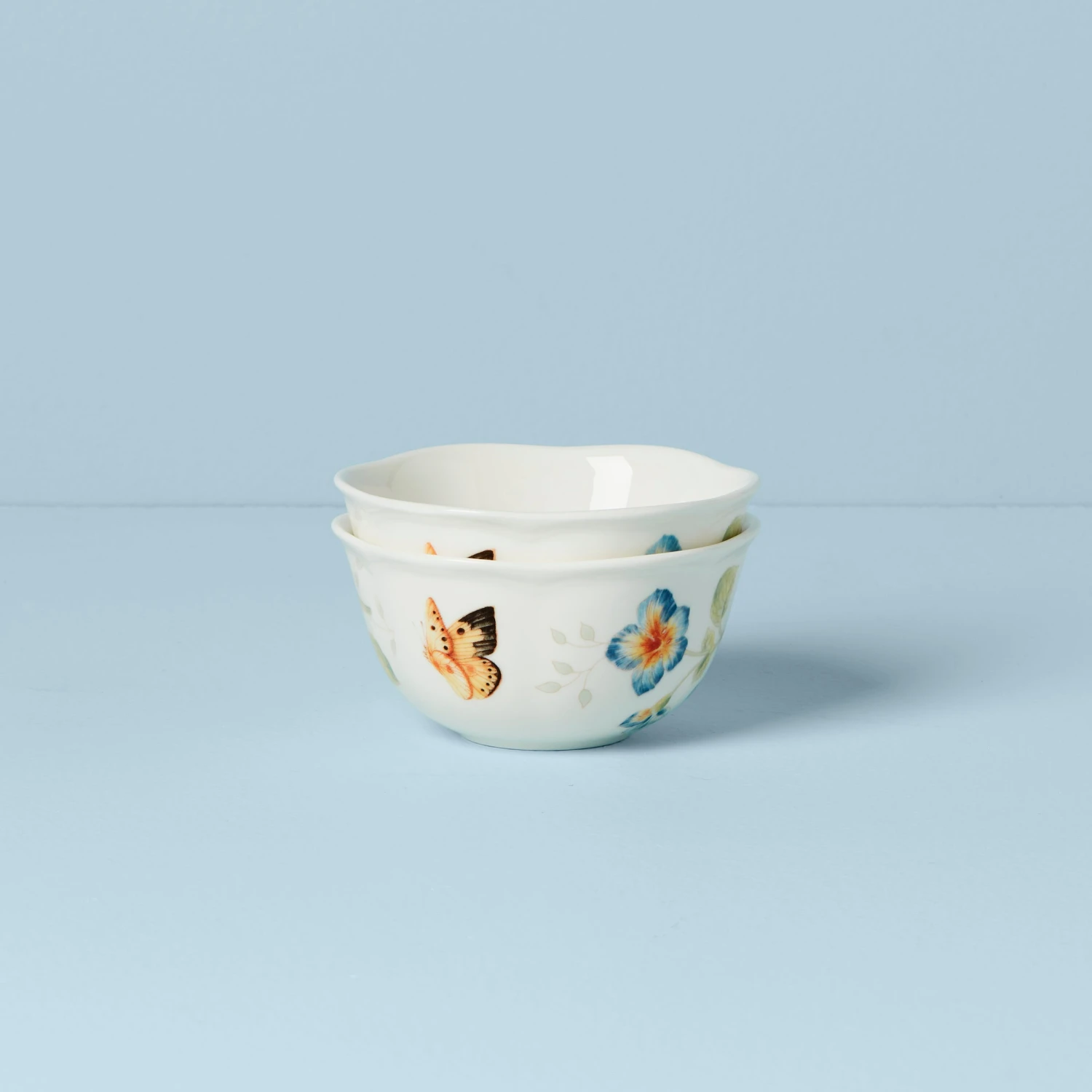 Lenox Butterfly Meadow 2-Piece Dessert Bowl Set 4 Lenox Butterfly Meadow 2-Piece Dessert Bowl Set - Image 2