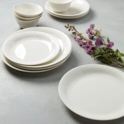 Lenox Profile White Porcelain 4-Piece Accent Plate Set 16 Lenox Profile White Porcelain 4-Piece Accent Plate Set -Lenox 891164 w11