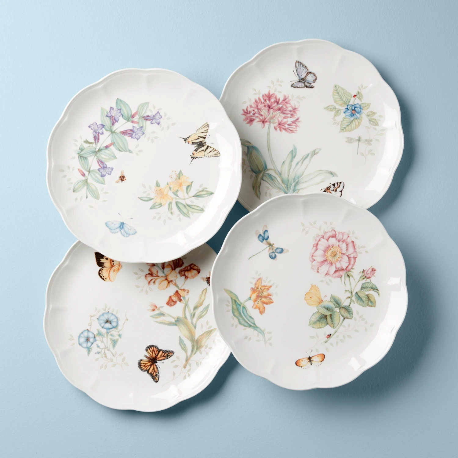 Lenox Butterfly Meadow 4-Piece Dinner Plate Set 3 Lenox Butterfly Meadow 4-Piece Dinner Plate Set