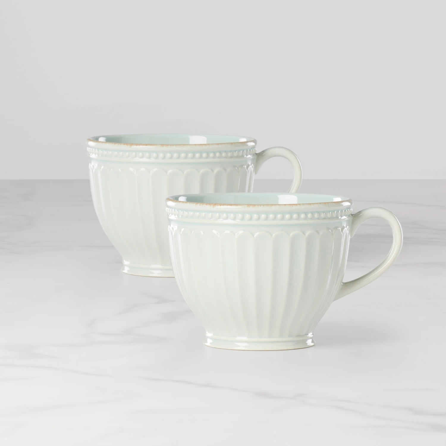 Lenox French Perle Groove 2-Piece Latte Mug Set 4 Lenox French Perle Groove 2-Piece Latte Mug Set - Image 2