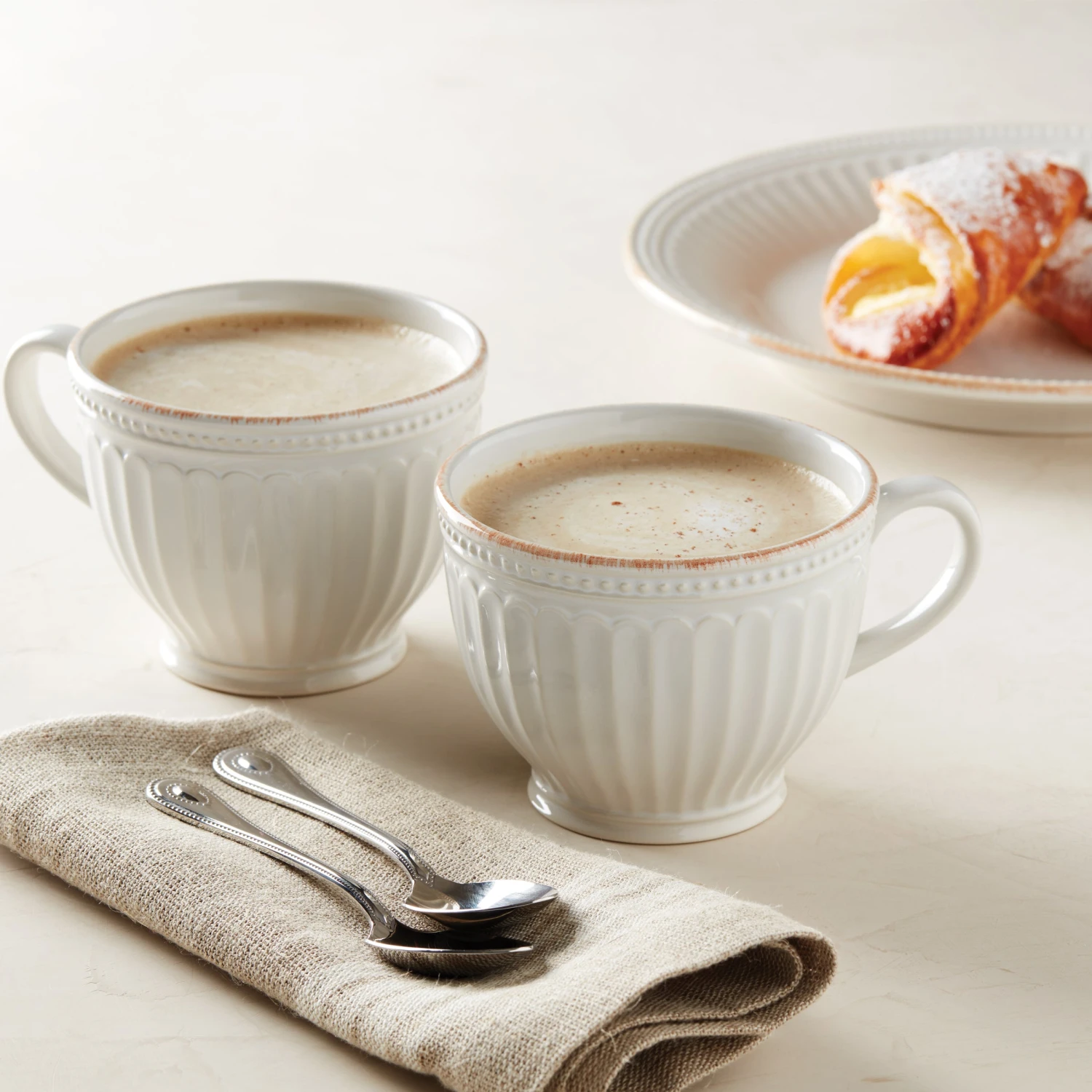 Lenox French Perle Groove 2-Piece Latte Mug Set 7 Lenox French Perle Groove 2-Piece Latte Mug Set - Image 5