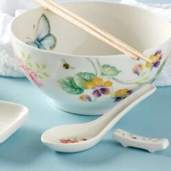 Lenox Butterfly Meadow Bowl & Chopsticks 11 Lenox Butterfly Meadow Bowl & Chopsticks -Lenox 892519 w11