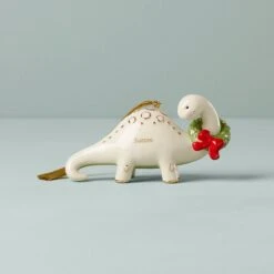 Lenox Dinosaur & Wreath Ornament