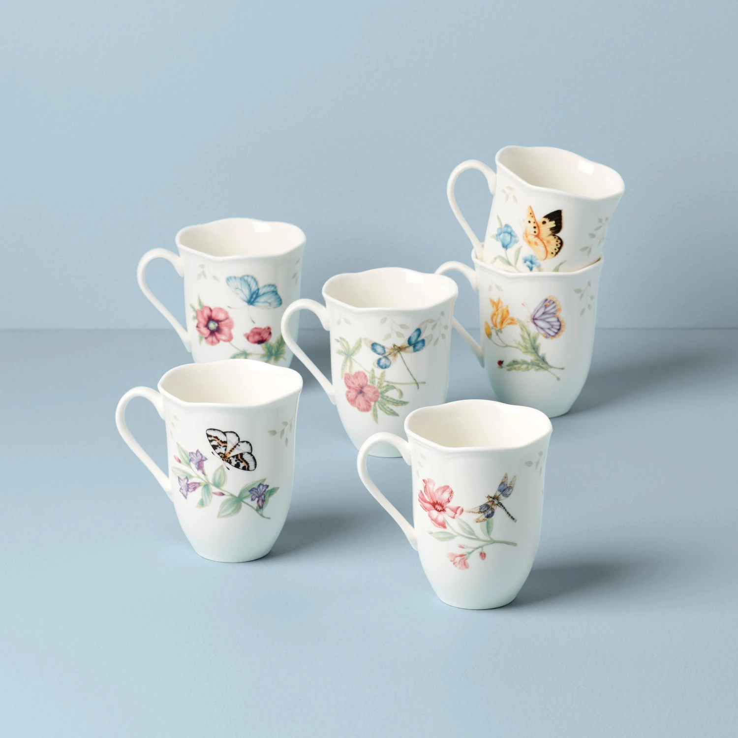 Lenox Butterfly Meadow 6-Piece Mug Set 4 Lenox Butterfly Meadow 6-Piece Mug Set - Image 2