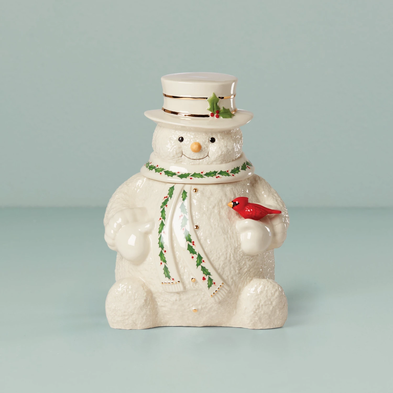 Lenox Happy Holly Days Snowman Cookie Jar 3 Lenox Happy Holly Days Snowman Cookie Jar