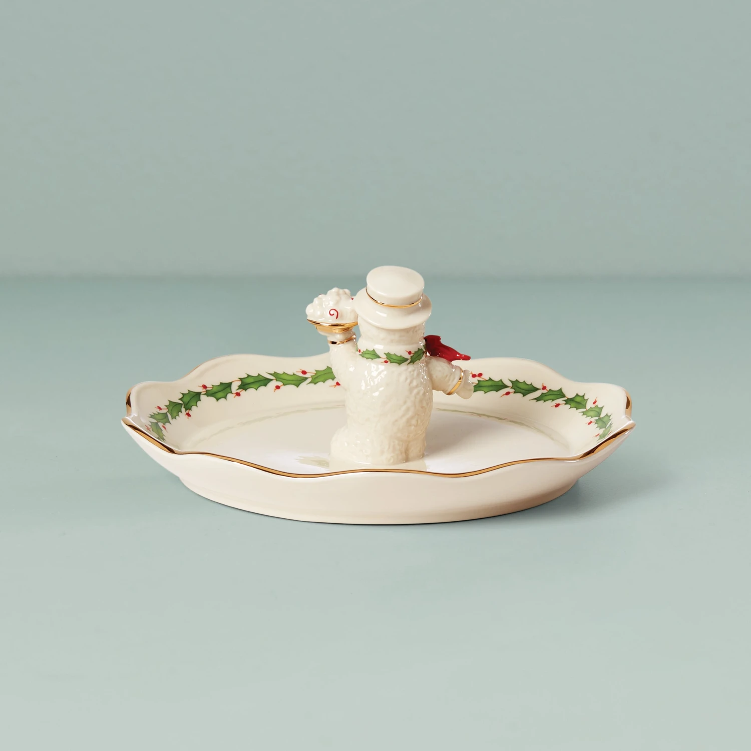 Lenox Snowman Treat Dish 4 Lenox Snowman Treat Dish - Image 2
