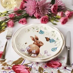 Lenox Butterfly Meadow Bunny 4-Piece Accent Plate Set -Lenox 893457 w11