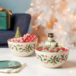 Lenox Holiday Snowman Bowl -Lenox 893504 w12