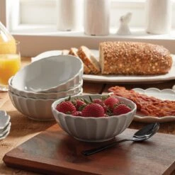 Lenox French Perle Scallop 4-Piece Bowl Set 12 Lenox French Perle Scallop 4-Piece Bowl Set -Lenox 893545 893677 LNP F21 2