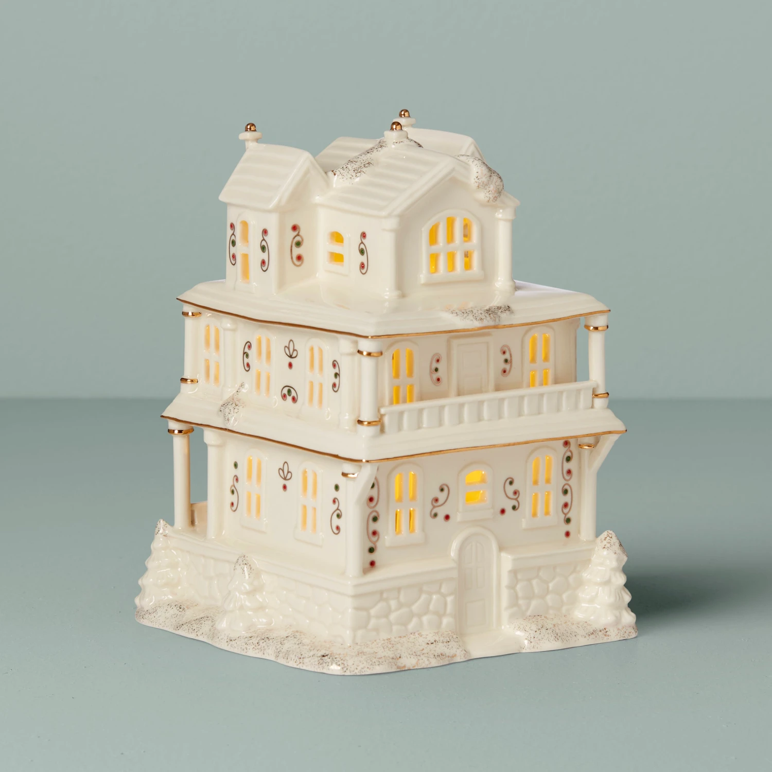 Lenox Mistletoe Park Light-Up Victorian House Figurine 4 Lenox Mistletoe Park Light-Up Victorian House Figurine - Image 2