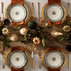 Lenox Autumn White 4-Piece Dinner Plate Set 11 Lenox Autumn White 4-Piece Dinner Plate Set -Lenox 893654 893655 894561 893812 LNP S23 FEA 1