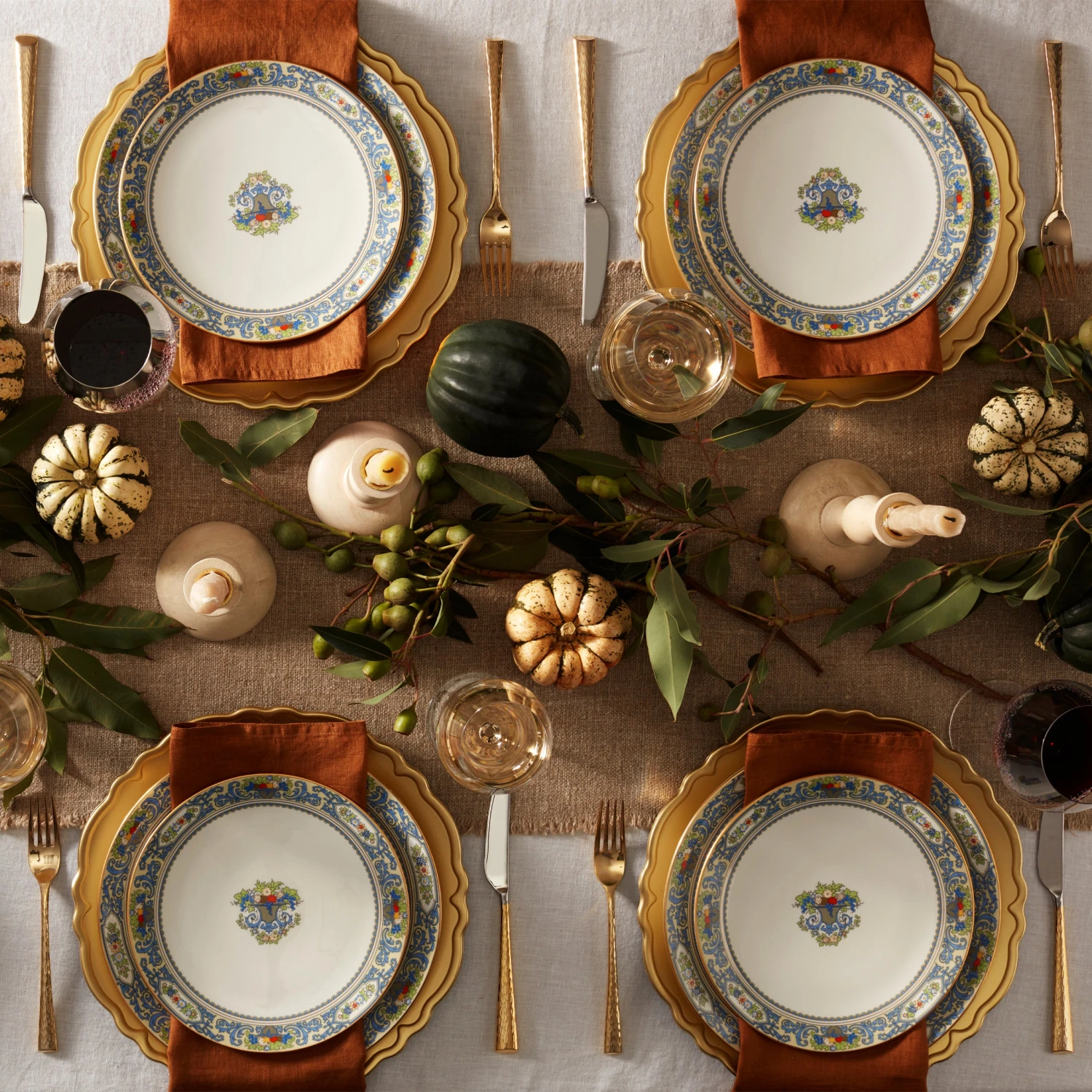 Lenox Autumn White 4-Piece Accent Plate Set 6 Lenox Autumn White 4-Piece Accent Plate Set - Image 4