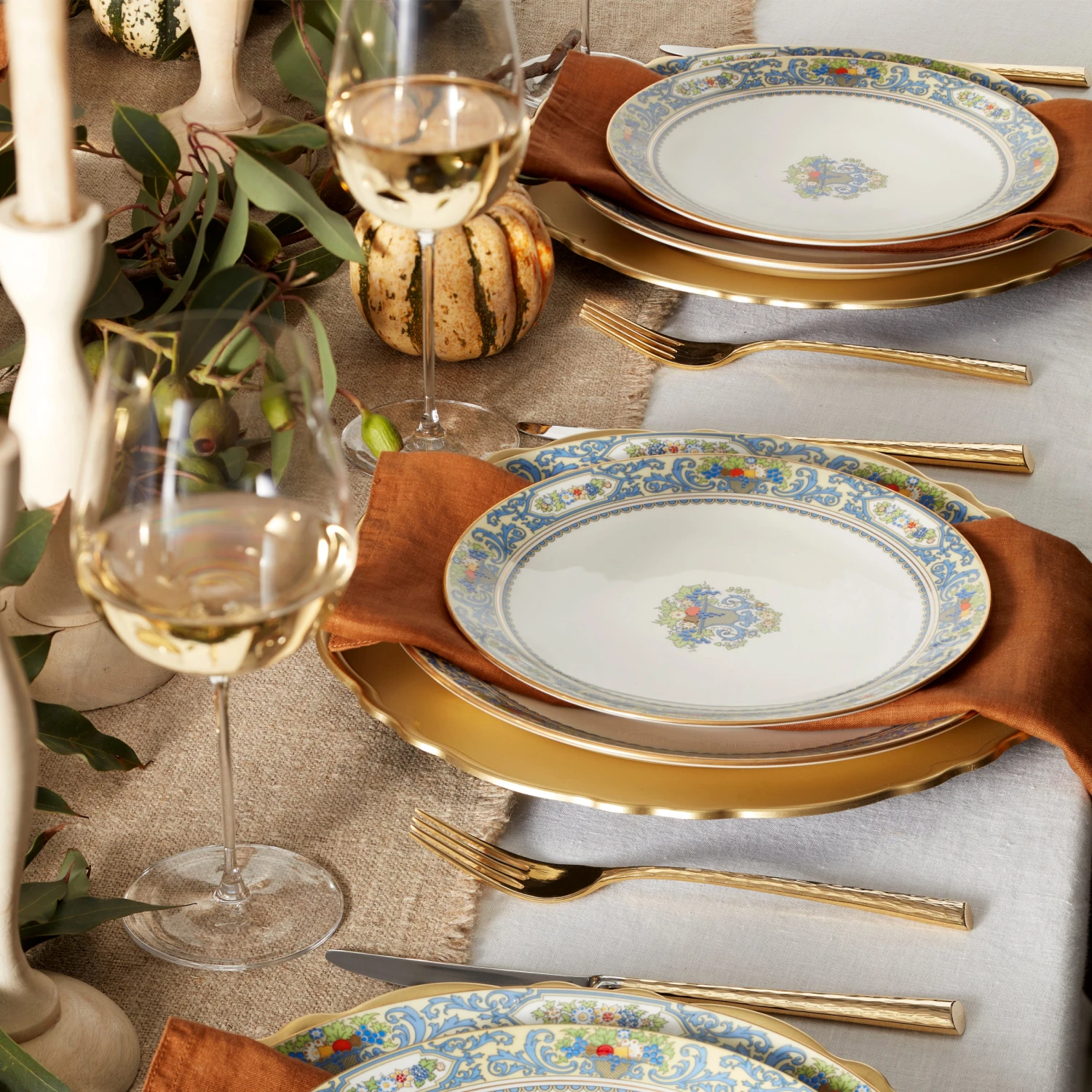 Lenox Autumn White 4-Piece Dinner Plate Set 4 Lenox Autumn White 4-Piece Dinner Plate Set - Image 2