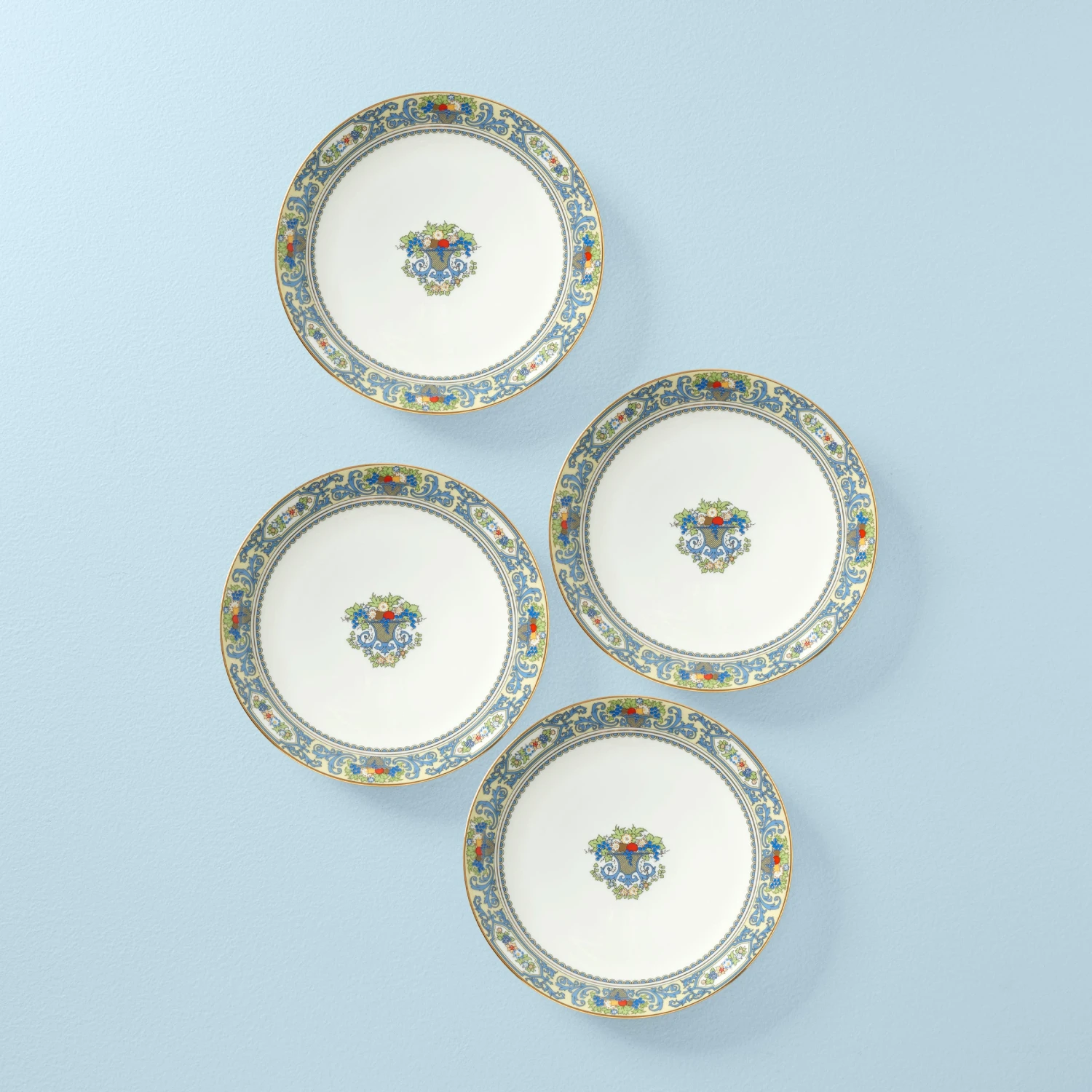 Lenox Autumn White 4-Piece Accent Plate Set 3 Lenox Autumn White 4-Piece Accent Plate Set
