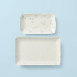 Lenox Oyster Bay 2-Piece Nesting Serving Platters 8 Lenox Oyster Bay 2-Piece Nesting Serving Platters -Lenox 894095 w10 2