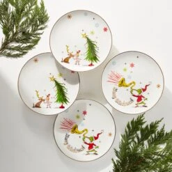 Lenox Merry Grinchmas Assorted Accent Plates, Set Of 4 -Lenox 894166 LHOL 22 FEA 1