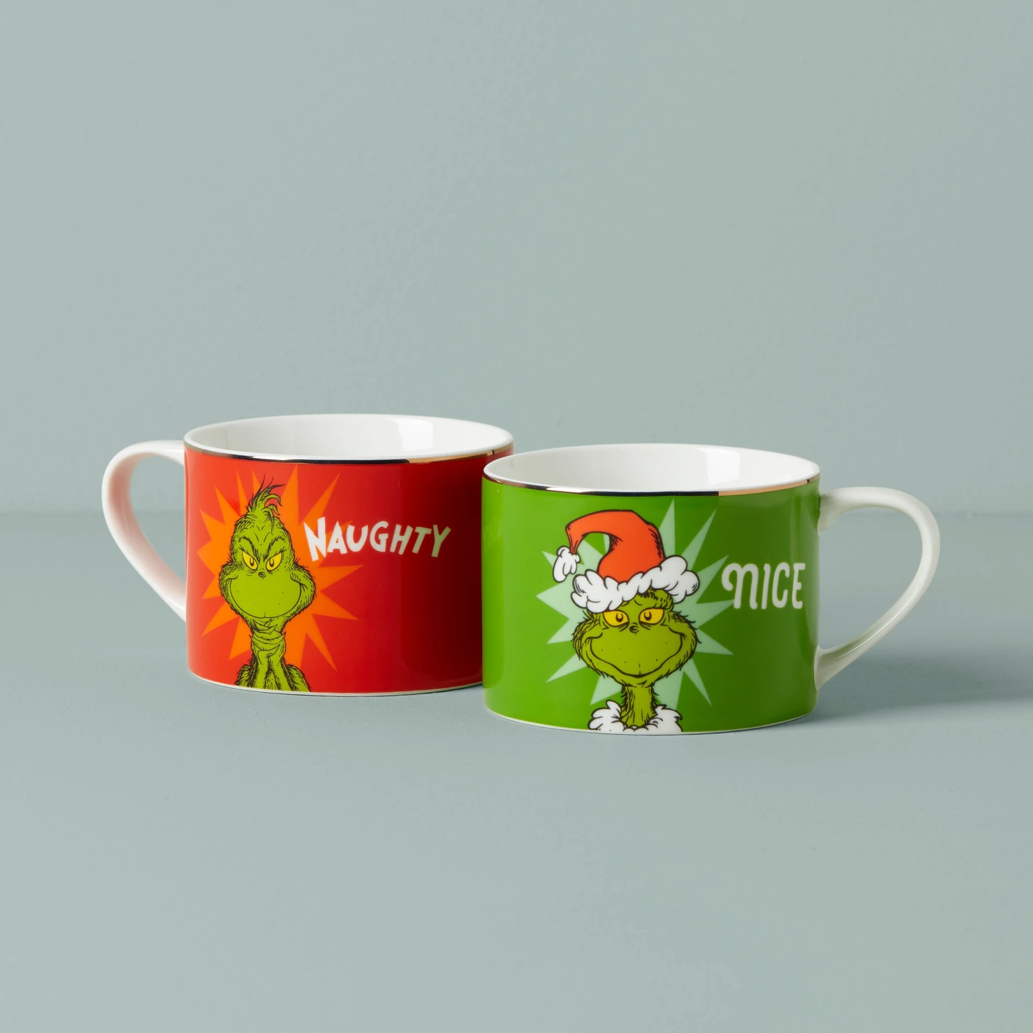 Lenox Merry Grinchmas Naughty & Nice Mugs 3 Lenox Merry Grinchmas Naughty & Nice Mugs