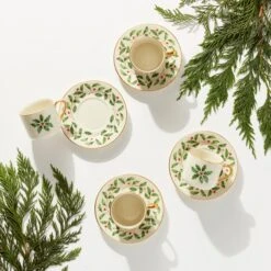 Lenox Holiday Espresso Cup & Saucer, S/4 7 Lenox Holiday Espresso Cup & Saucer, S/4 -Lenox 894178 LHOL 22 FEA 1
