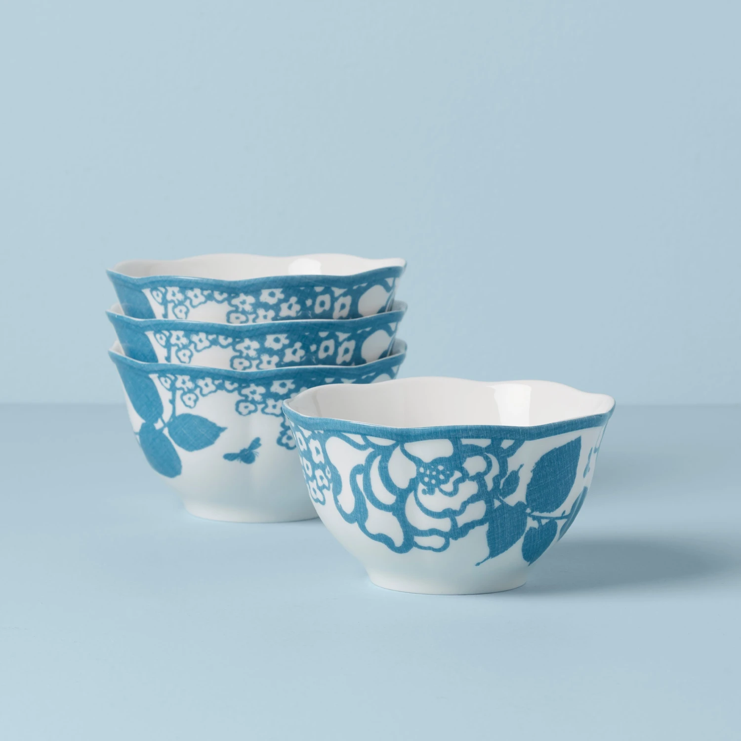 Lenox Butterfly Meadow Cottage 4-Piece Rice Bowls 6 Lenox Butterfly Meadow Cottage 4-Piece Rice Bowls - Image 4