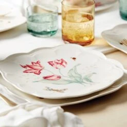 Lenox Butterfly Meadow Square 4pc Accent Plates 12 Lenox Butterfly Meadow Square 4pc Accent Plates -Lenox 894308 w11