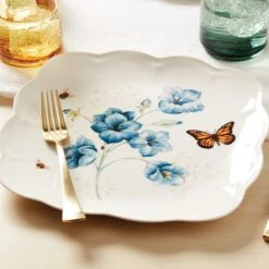 Lenox Butterfly Meadow Square 4pc Dinner Plates 10 Lenox Butterfly Meadow Square 4pc Dinner Plates -Lenox 894309 w11