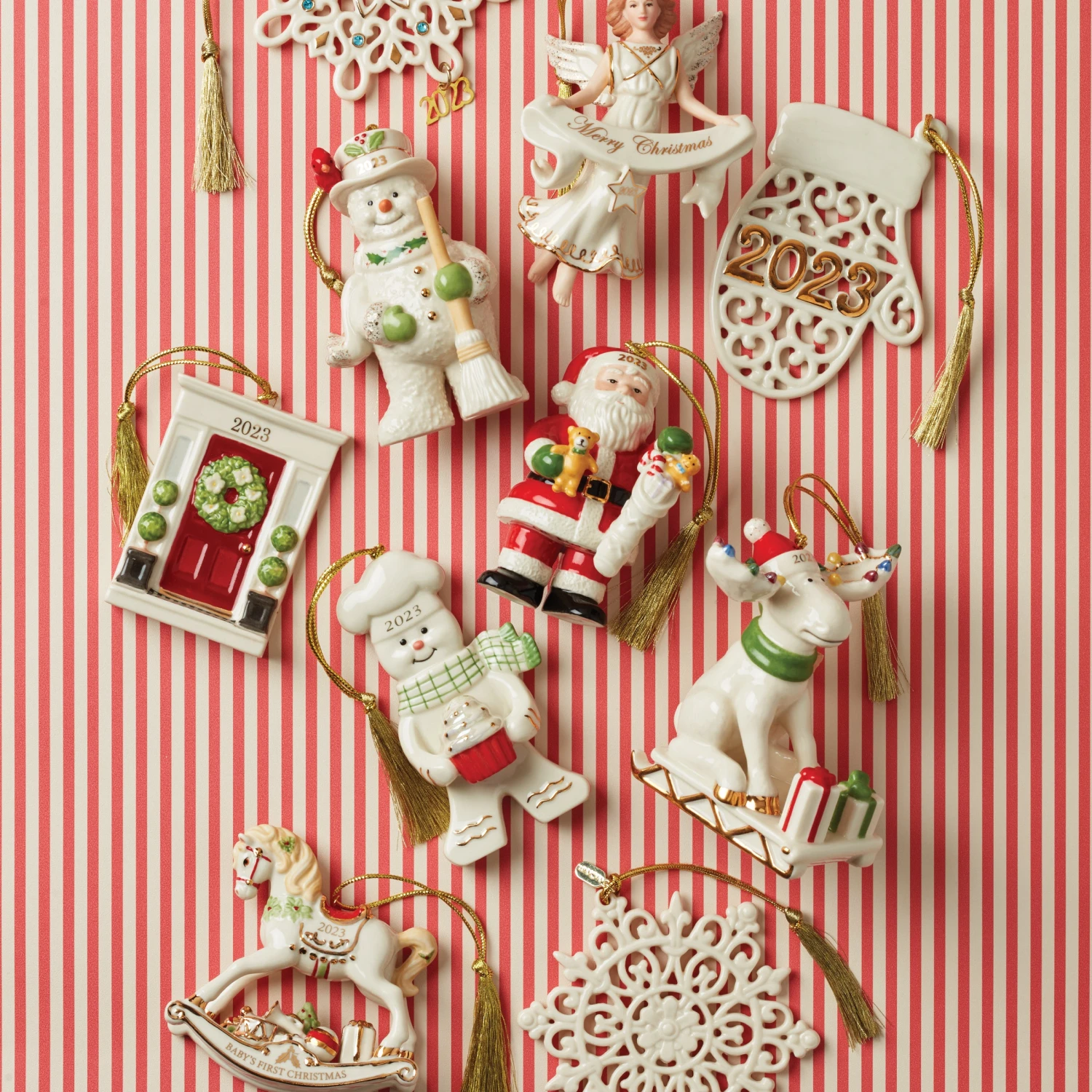 Lenox 2023 Santa & Stocking Ornament 7 Lenox 2023 Santa & Stocking Ornament - Image 5