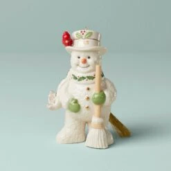 Lenox 2023 Snowman With Broom Ornament