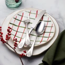 Lenox Noella 65-Piece Flatware Set 12 Lenox Noella 65-Piece Flatware Set -Lenox 894646 LHOL 23 FEA