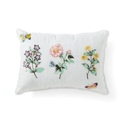 Lenox Butterfly Meadow Floral Study Pillow 14x20