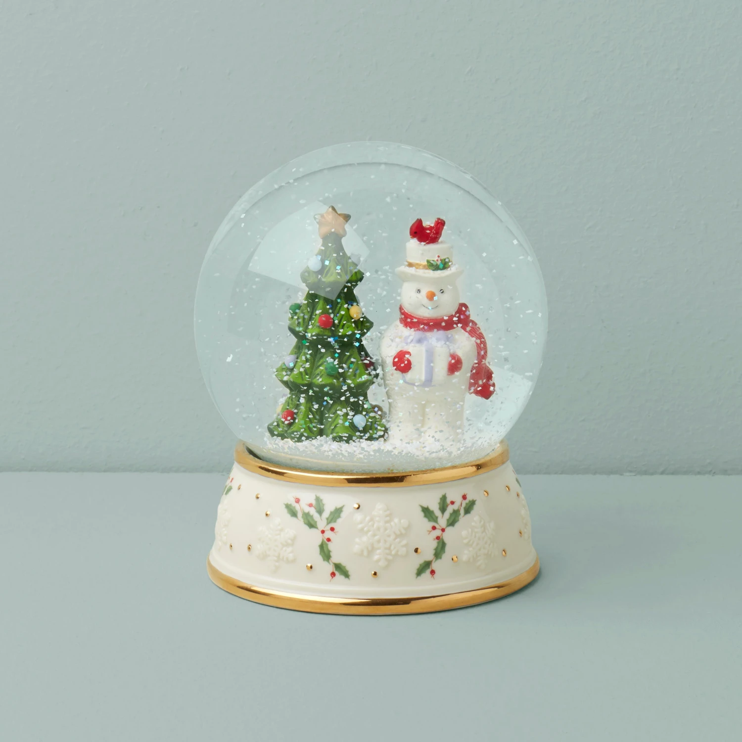 Lenox Happy Holly Days Snow Globe 3 Lenox Happy Holly Days Snow Globe
