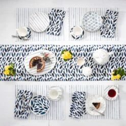 Lenox Blue Bay Reversible Table Runner 9 Lenox Blue Bay Reversible Table Runner -Lenox 894917 894955 894945 wHR