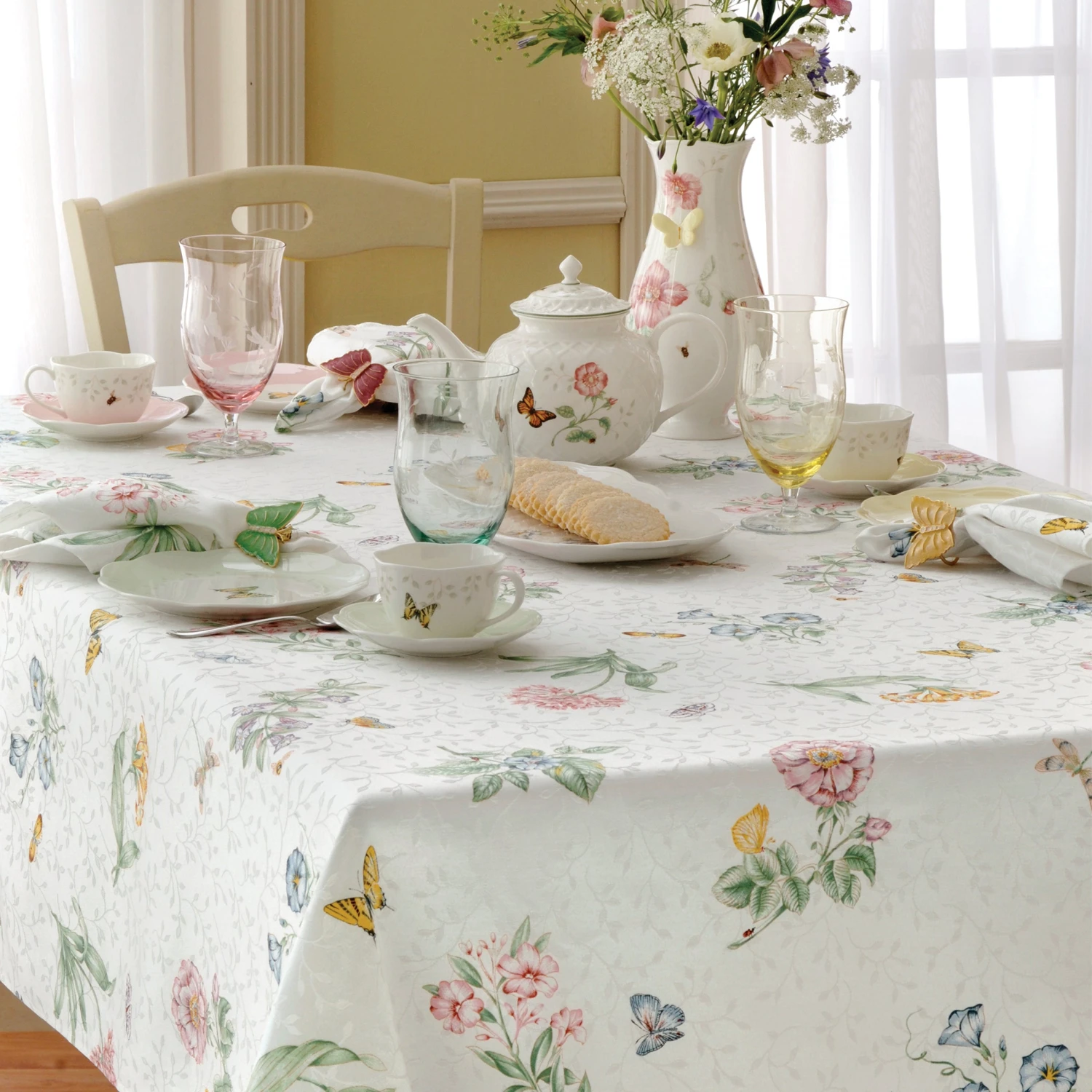 Lenox Butterfly Meadow Tablecloth 3 Lenox Butterfly Meadow Tablecloth