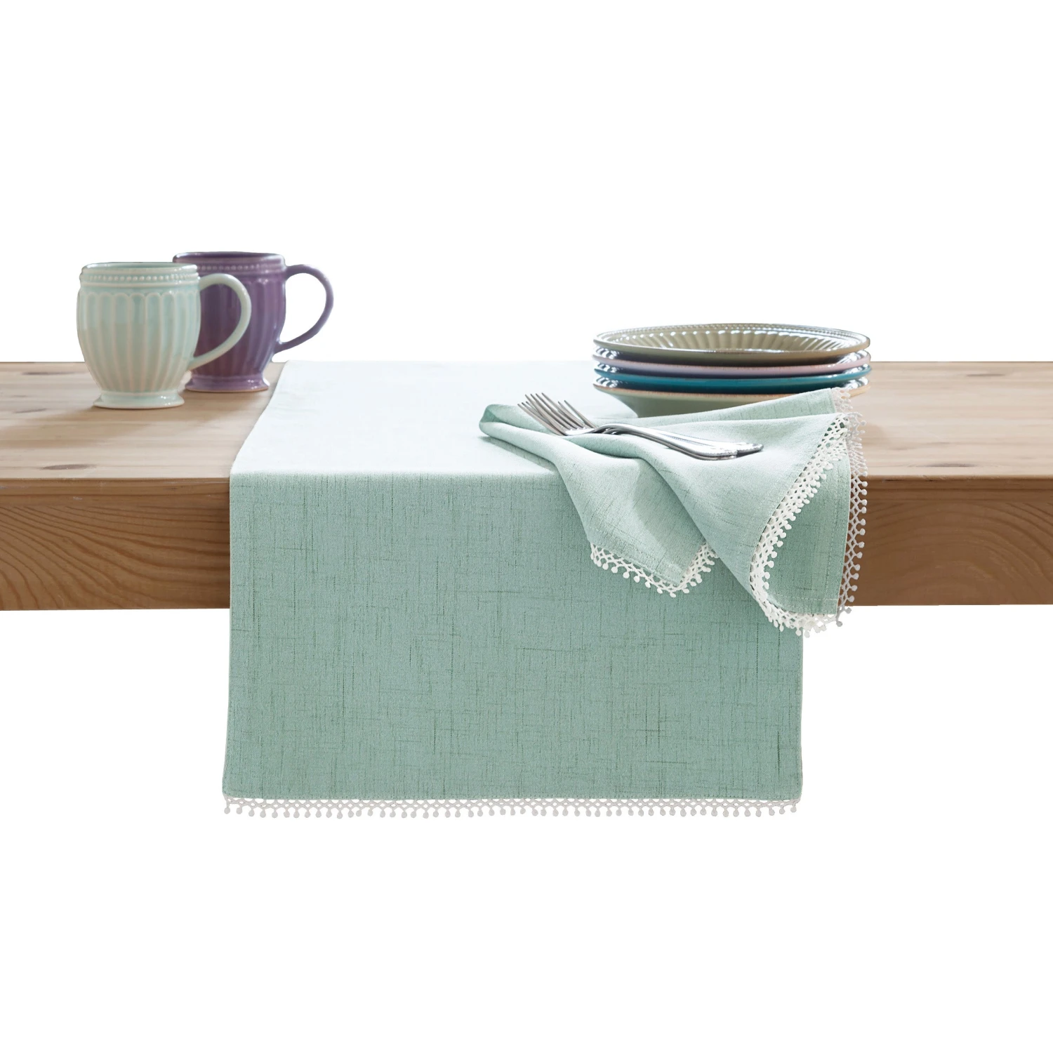 Lenox French Perle Ice Blue Runner 3 Lenox French Perle Ice Blue Runner