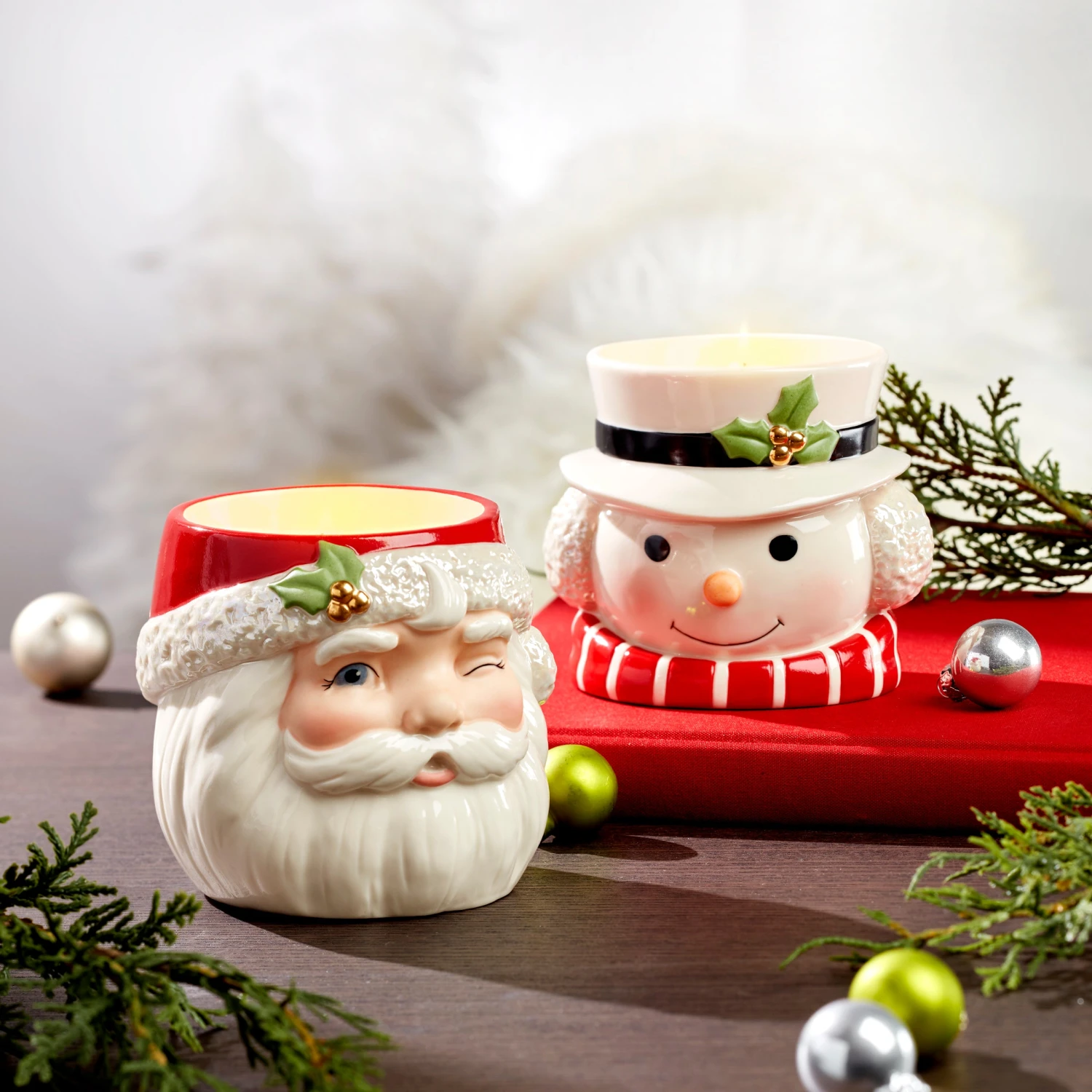 Lenox Santa Figural Votive With Tealight Candle 6 Lenox Santa Figural Votive With Tealight Candle - Image 4