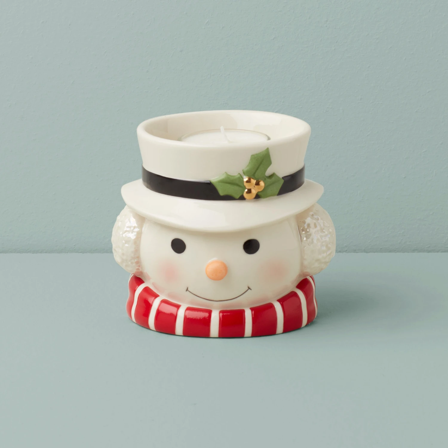 Lenox Snowman Figural Votive With Tealight Candle 3 Lenox Snowman Figural Votive With Tealight Candle