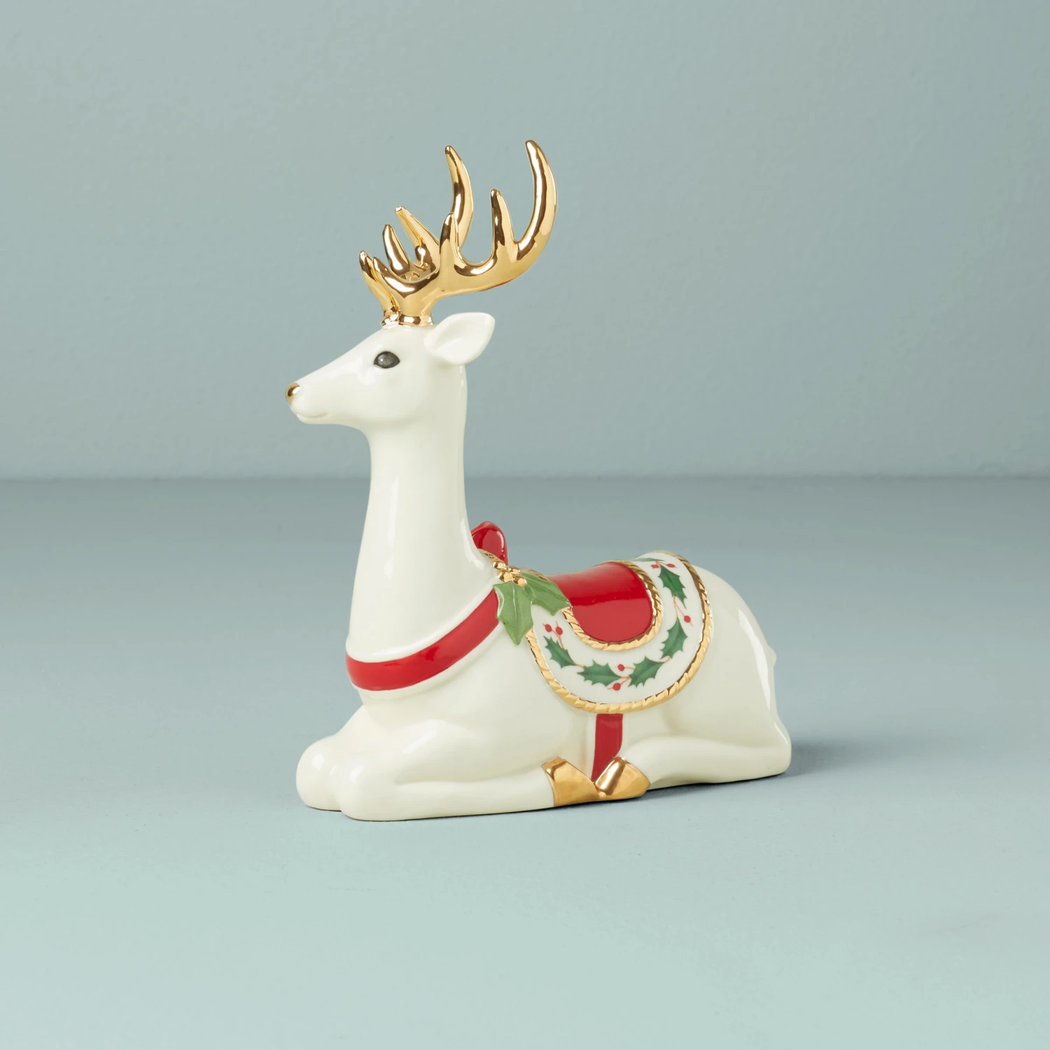 Lenox Laying Reindeer Figurine 3 Lenox Laying Reindeer Figurine