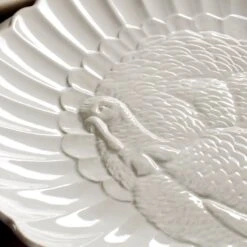 Lenox French Perle Carved Turkey Platter 11 Lenox French Perle Carved Turkey Platter -Lenox 895041 LHOL 23 FEA 2